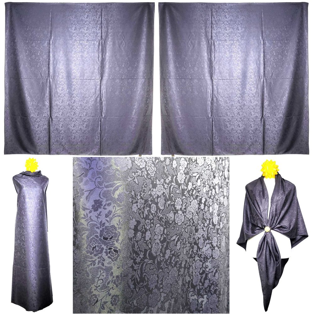 NWT Double Sided Silk Scarf 53"x53" Large Square Shawl Wrap XiangYunShal 22051